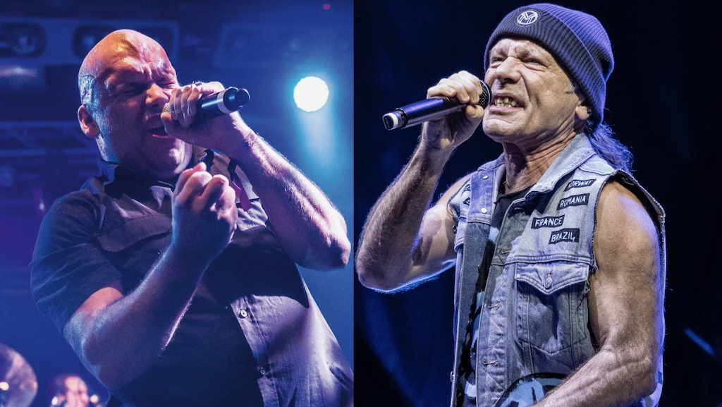 Bruce Dickinson (r.) hatte keinen Kopf für die Iron Maiden-Platten mit Blaze Bayley